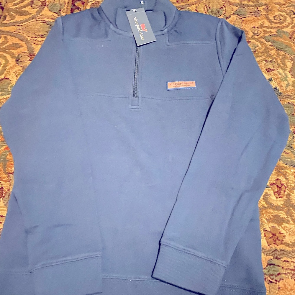 NWT Vineyard Vines Boys 1/4 zip shep shirt